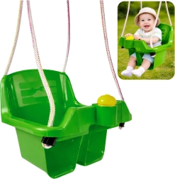 Balançoire pendulaire pour enfants verte avec siège de sécurité