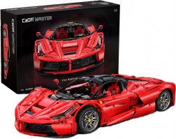 Kit de construction CaDA Master Viva Hypercar – grande voiture de sport rouge 1:8, 4739 pièces