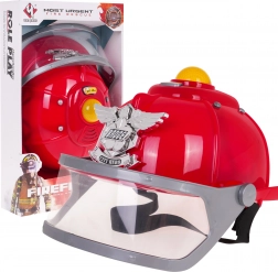 Casque de pompier interactif pour enfants 3+ avec lumières, sirène et tour de tête réglable