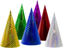 Set de chapeaux holographiques colorés