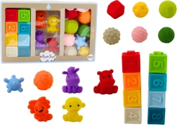 Cubes de bain éducatifs souples - Animaux et formes