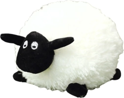 Mouton en peluche à laine bouclée blanc 20 cm