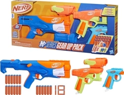 Pack d’équipement Nerf N Series – set de blasters (fusil et 2 pistolets) avec 18 fléchettes