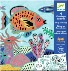 Djeco coloriages pailletés Sous l'océan
