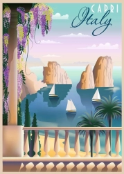 Puzzle RAVENSBURGER Carte postale de Capri 1000 pièces