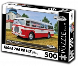 Puzzle voitures rétro – autobus Škoda 706 RO Lux (1951) 500 pièces