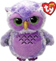 Hibou en peluche violet 15 cm