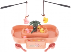 Jeu familial Pêche aux canards avec cannes à pêche et accessoires – Rose