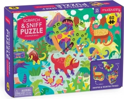 Puzzle pour enfants Pizzasaurus parfumé de Mudpuppy, 60 pièces