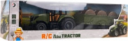 Tracteur vert télécommandé avec remorque