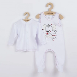 Ensemble pour bébé New Baby Mouse – blanc, coton