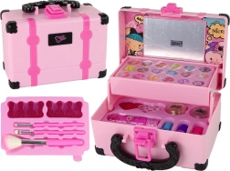 Coffret cosmétique pour enfants dans une boîte cadeau rose