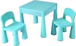 Ensemble enfant table et 2 chaises NEW BABY menthe avec plateau LEGO/DUPO