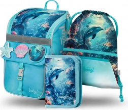 Set scolaire Baagl Zippy Dauphin : cartable, trousse, sac