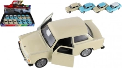 Voiture Welly Trabant 601 métal 10 cm assortie 4 couleurs, roue libre, 12 pcs en boîte