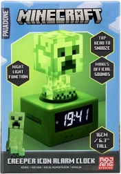 Réveil Minecraft Creeper avec veilleuse 16 cm