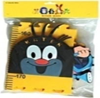 Toise de croissance pour enfants Taupe – jaune, en mousse, 5 pièces