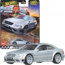 Hot Wheels Premium Boulevard – Mercedes‑Benz CLK 63 AMG Black Series modèle 1:64, argenté