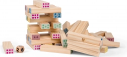 Tour géante à chiffres – jeu d’équilibre en bois pour enfants et adultes