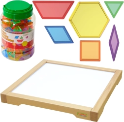 Masterkidz Panneau LED armoire sensorielle Montessori Mosaïque 140 pièces