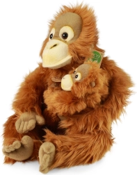 Rappa Orang-outan en peluche avec son petit, 28 cm, ECO-FRIENDLY