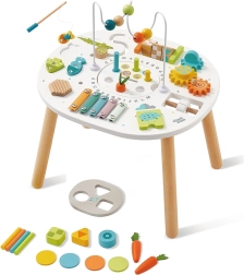 Table d’activités motrices en bois multifonction pour tout-petits, 26 pièces