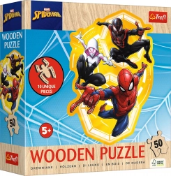 Puzzle en bois aux formes irrégulières SPIDER-MAN, 50 pièces (19,7 × 26,6 cm)