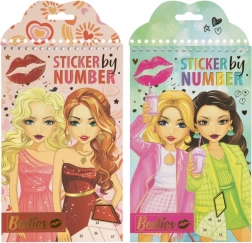 Set créatif collage par numéros – 12 feuilles et 6 feuilles d’autocollants