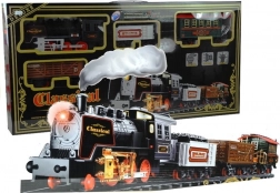 Grande chemin de fer électrique avec wagons à effets