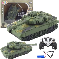 Char T-90 RC 1:18 vert avec lumières et sons
