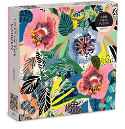 GALISON puzzle carré Perdu dans le jardin 500 pièces