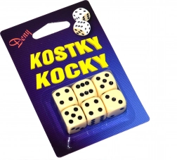 Dés de jeu en boîte