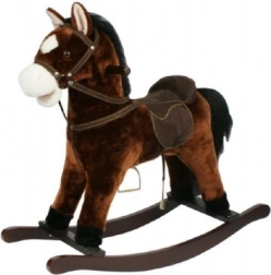 Cheval à bascule en peluche pour enfants – Marron