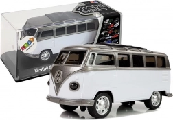 Autobus à friction avec éclairage et sons à piles – blanc