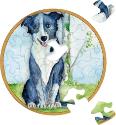 Puzzle rond CURIOSI Picoli – chien, 33 pièces