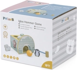 Viga PolarB jouet en bois Igloo avec marteau, figurines et trieur