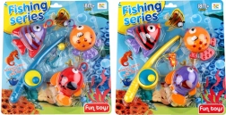Set de pêche avec canne et 3 poissons dodus