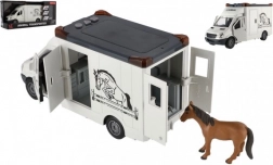 Transporteur d'animaux avec cheval et effets d'inertie