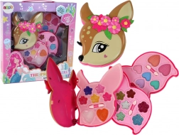 Set de maquillage pour enfants Faon – ombres à paupières colorées et paillettes