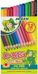 Crayons triangulaires X-Big Delta 12 couleurs