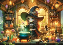 Puzzle YAZZ « Petite sorcière adorable » – 1000 pièces