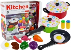 Set de vaisselle de cuisine pour enfants, 22 pièces