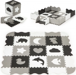 Tapis en mousse ECOTOYS avec clôture et piscine de 25 pièces