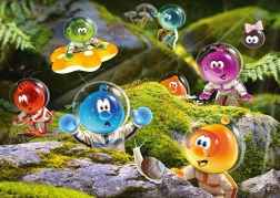 Puzzle SCHMIDT Spacebubble Club : atterrissage dans la forêt de mousse 1000 pièces