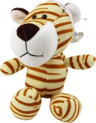 Tigre en peluche avec ventouse, crème, 23 × 12 cm