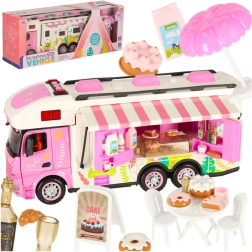 Camping-car télécommandé rose avec accessoires