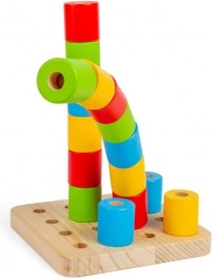 Rouleaux d'équilibre pour enfants sur socle en bois