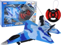 Avion de chasse télécommandé avec effets sonores et lumineux