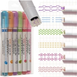 Set de feutres décoratifs pour motifs et hachures 6 pcs MAALEO