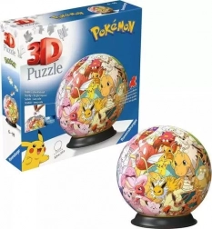 Puzzle 3D boule POKÉMON – 72 pièces sur socle